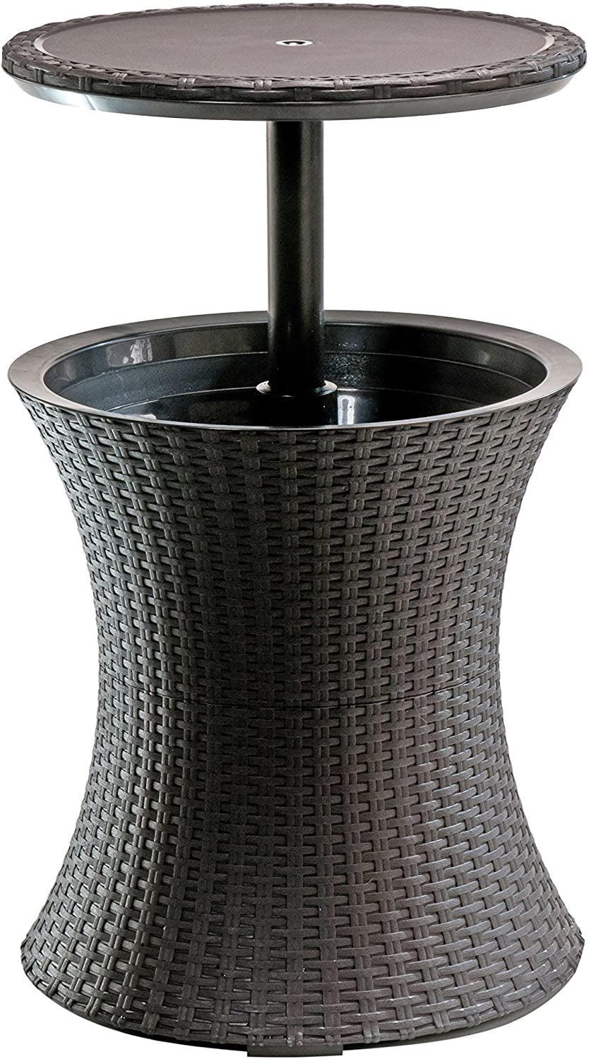 Bar Side Table with Beer and Wine Cooler - District Goods