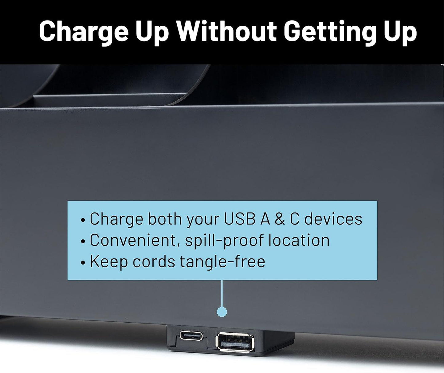 Bedside Perch with USB-C Charging Ports and Organizer - District Goods