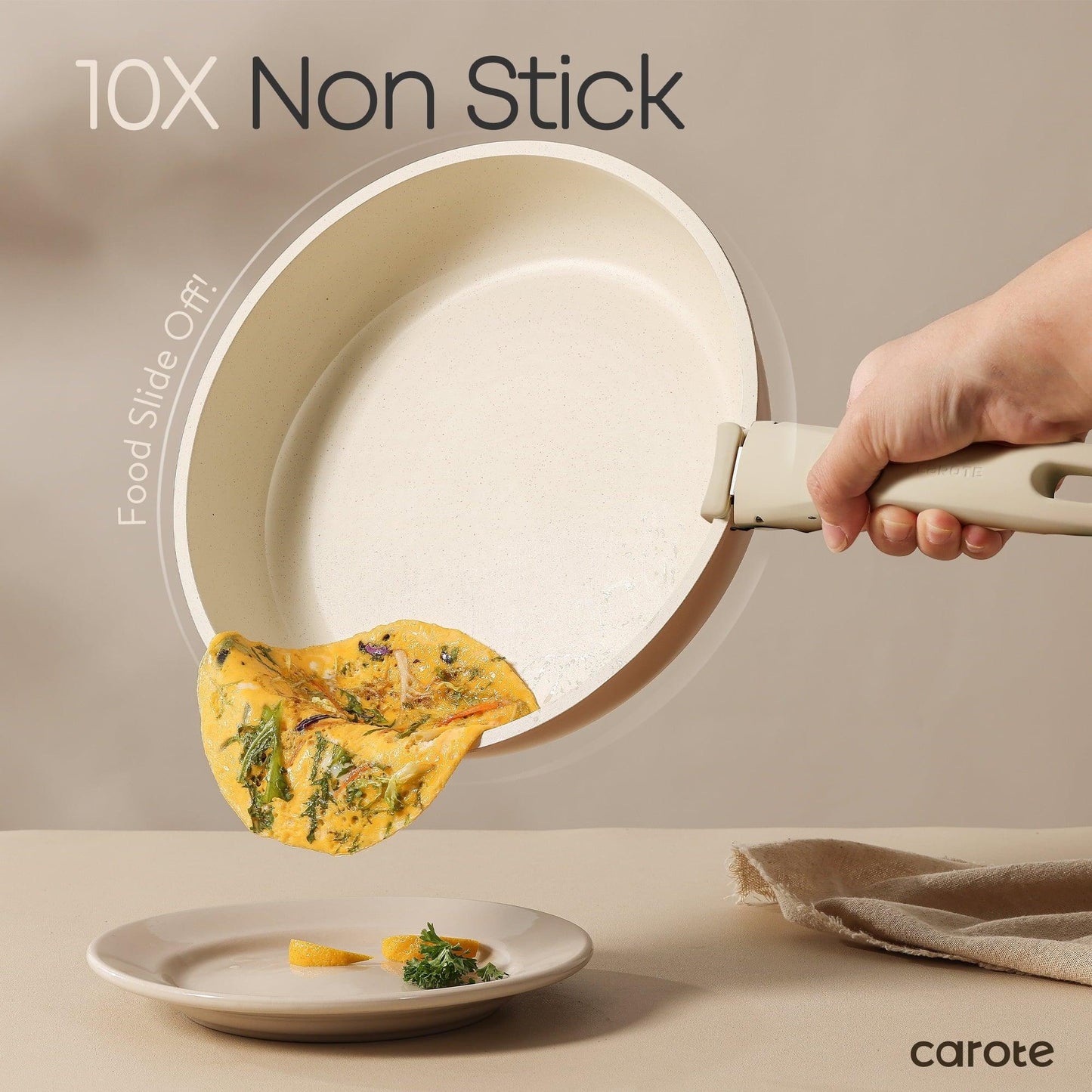 15-Piece Nonstick Cookware Set with Detachable Handle - District Goods
