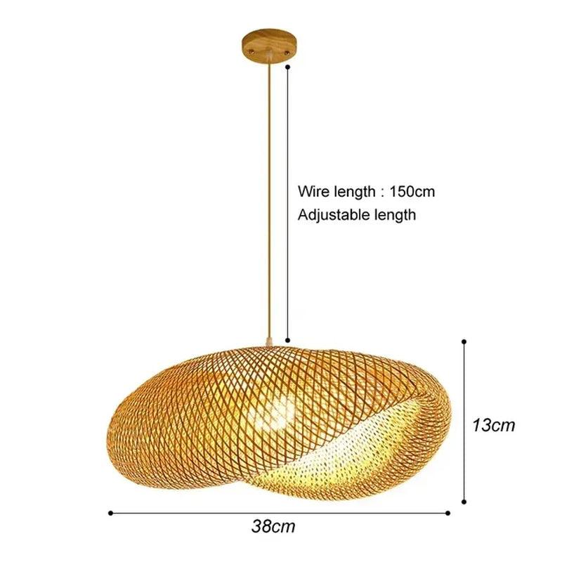 Handmade Bamboo Lustre Chandelier Pendant Light - District Goods