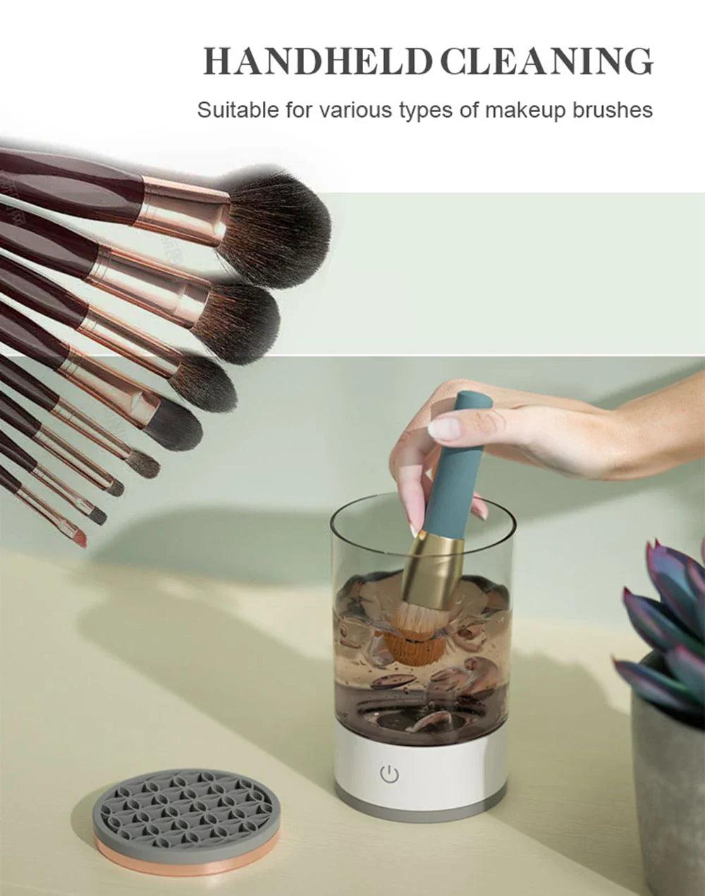 Electric Makeup Brush Cleaner with Automatic Cleaning and Fast Drying Function - District Goods
