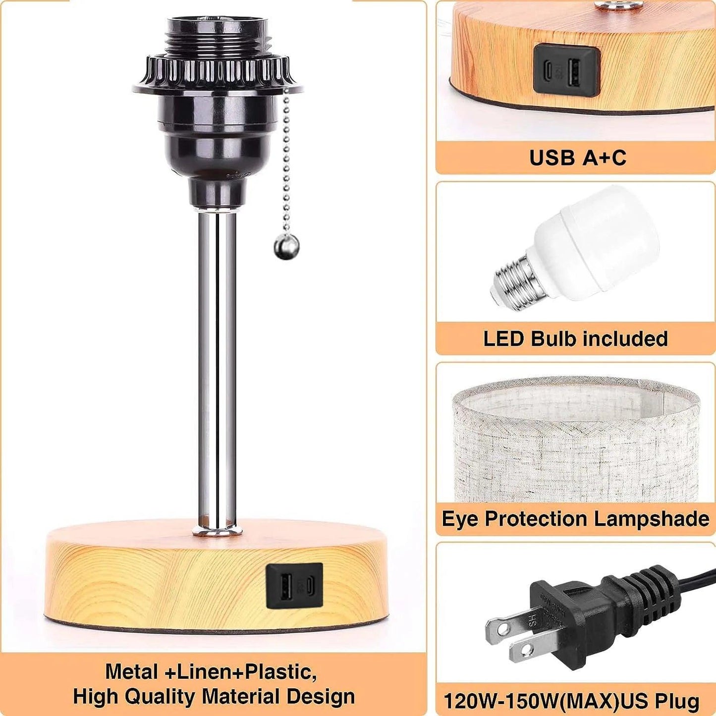 Table Lamps with USB Ports - District Goods