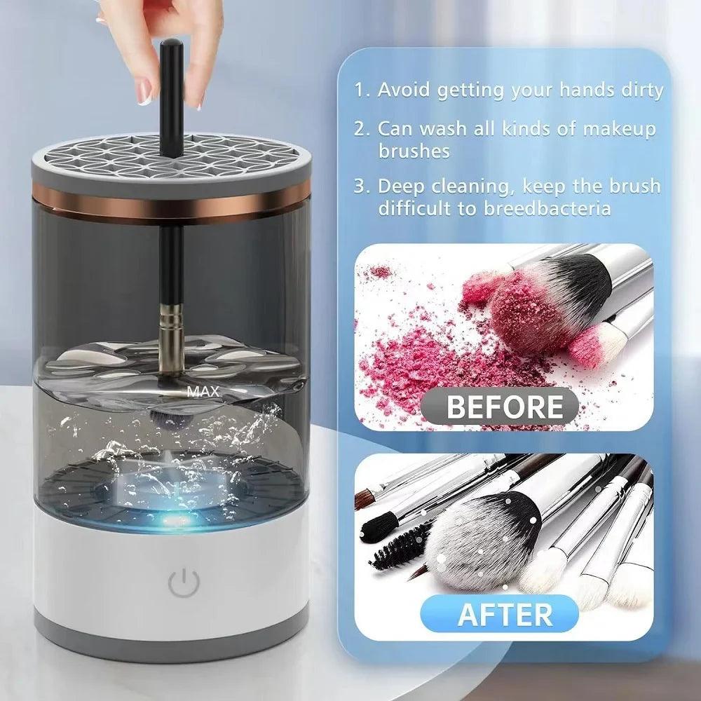 Electric Makeup Brush Cleaner with Automatic Cleaning and Fast Drying Function - District Goods