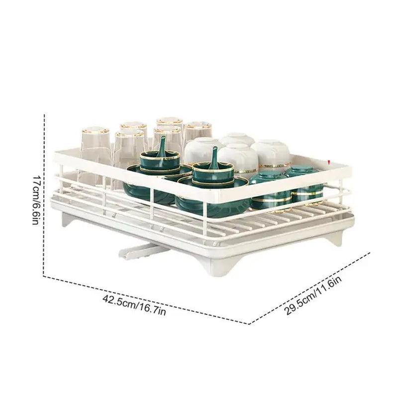 Kitchen Dish Drying Rack with Drain Basket and Drainboard - District Goods