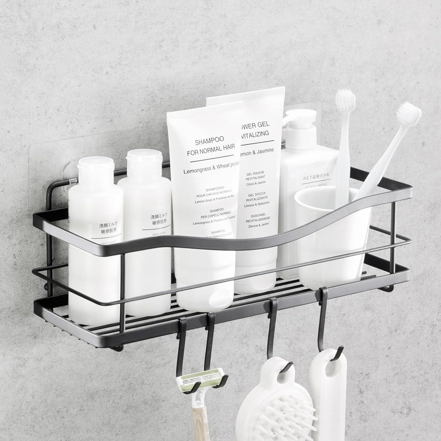 Luxury Shower Caddy with Self Adhesive Organizer - District Goods