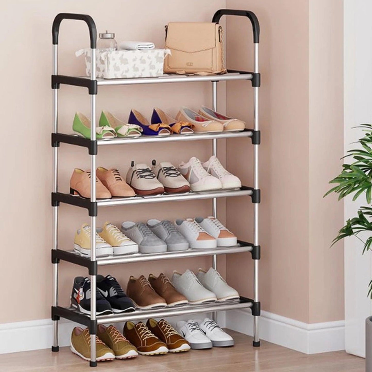 Stackable Metal Shoe Rack Organizer - District Goods