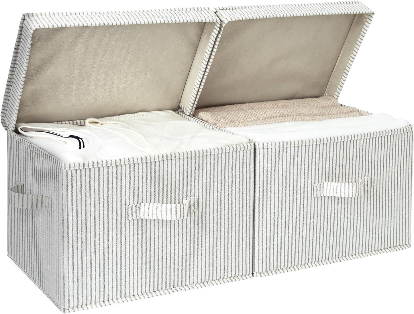 Large Decorative Storage Boxes with Lid and Handles - District Goods
