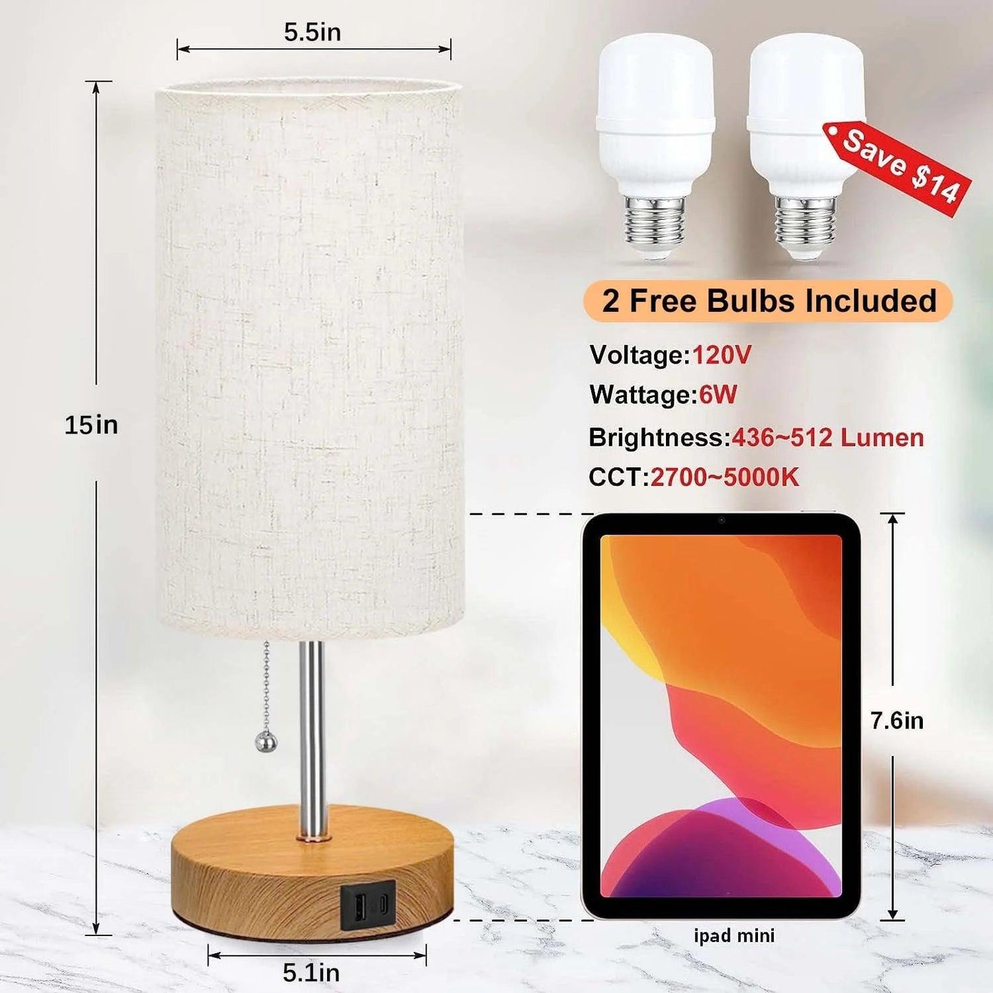 Table Lamps with USB Ports - District Goods