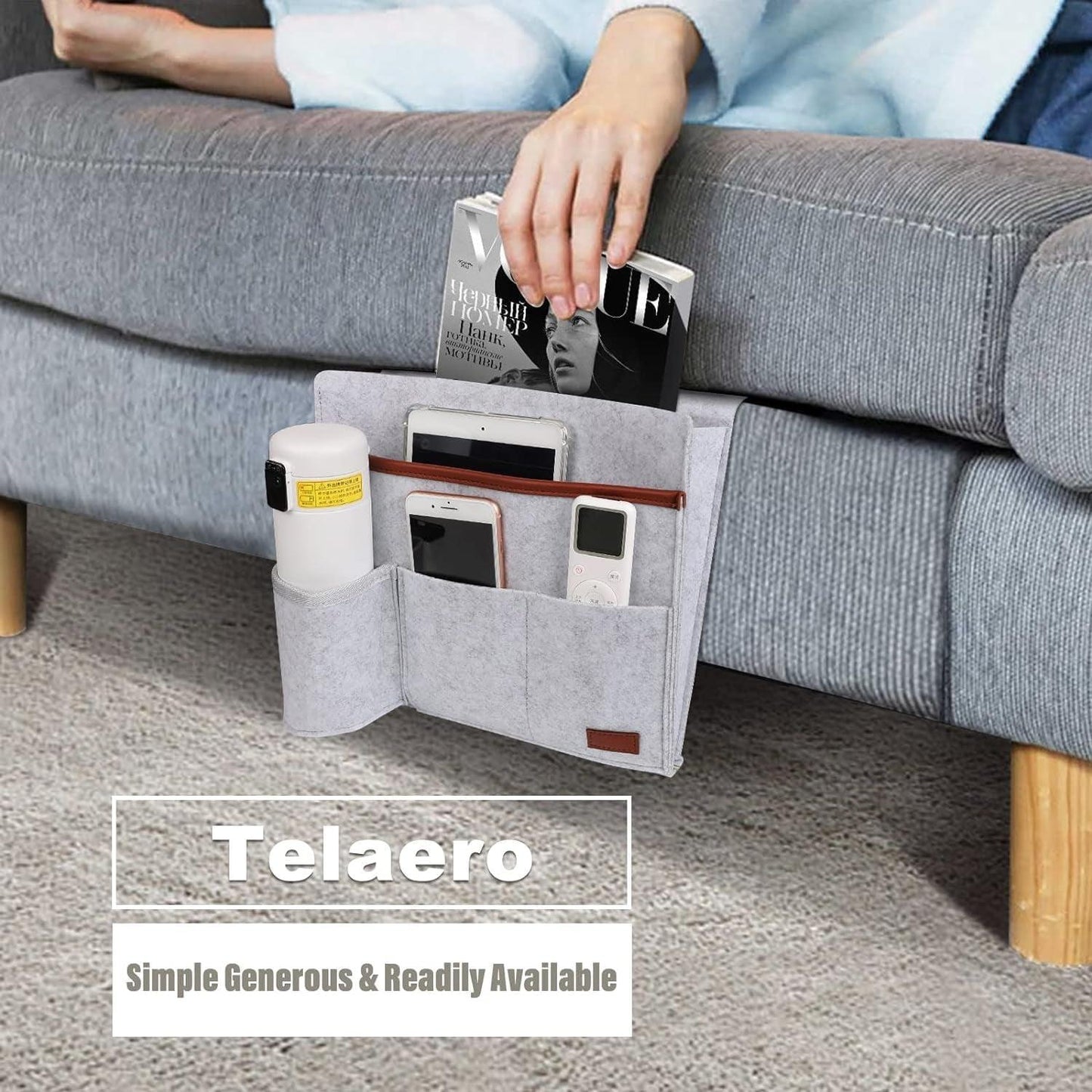 Bedside Storage Caddy with 5 Pockets - District Goods