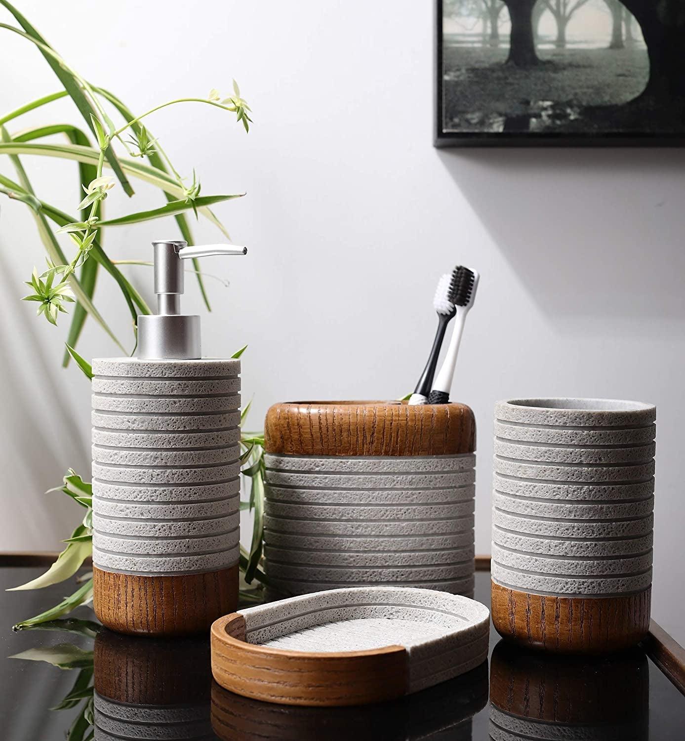 Farmhouse Bathroom Accessories Set - District Goods