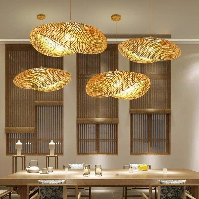 Handmade Bamboo Lustre Chandelier Pendant Light - District Goods