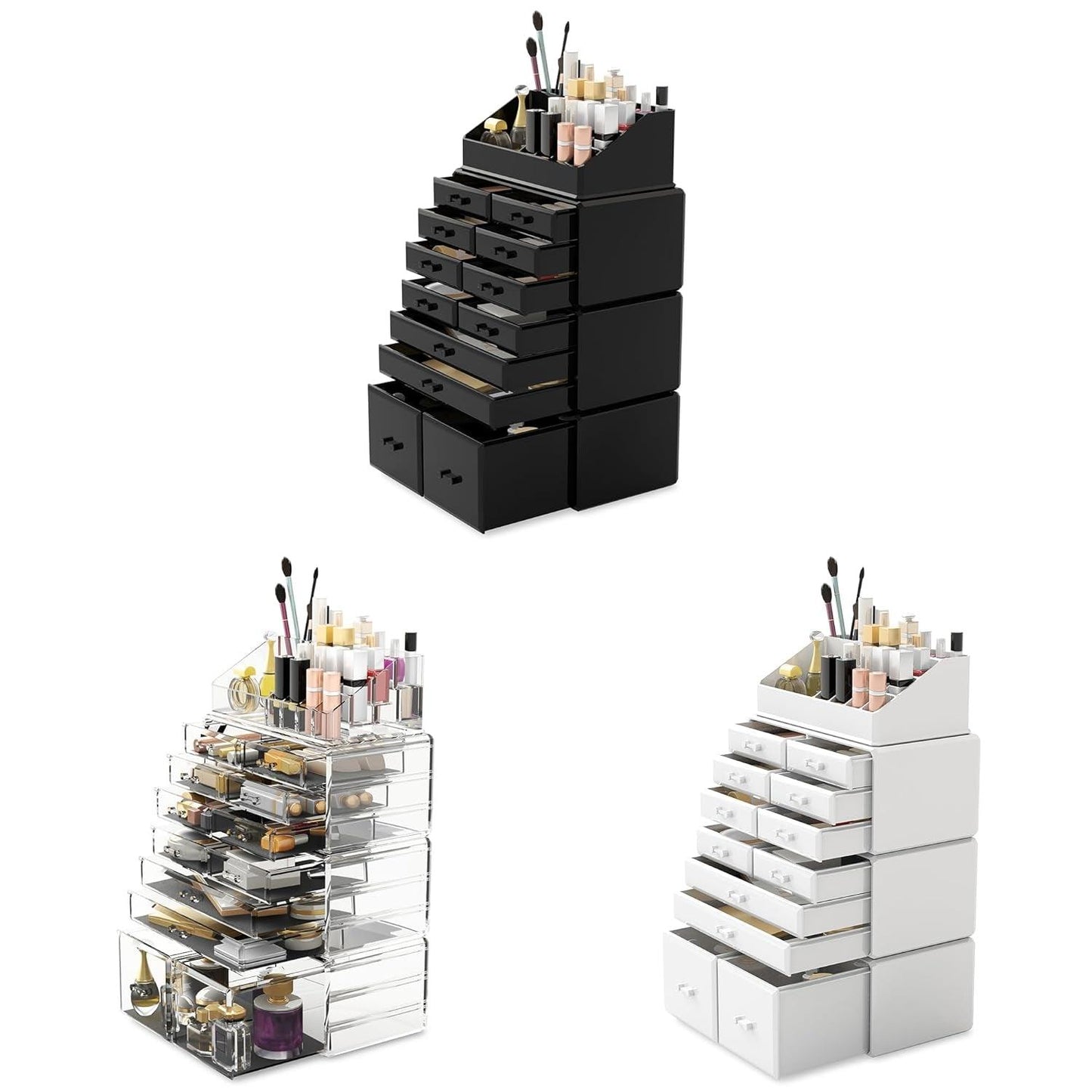 White Makeup Cosmetic Organizer - District Goods