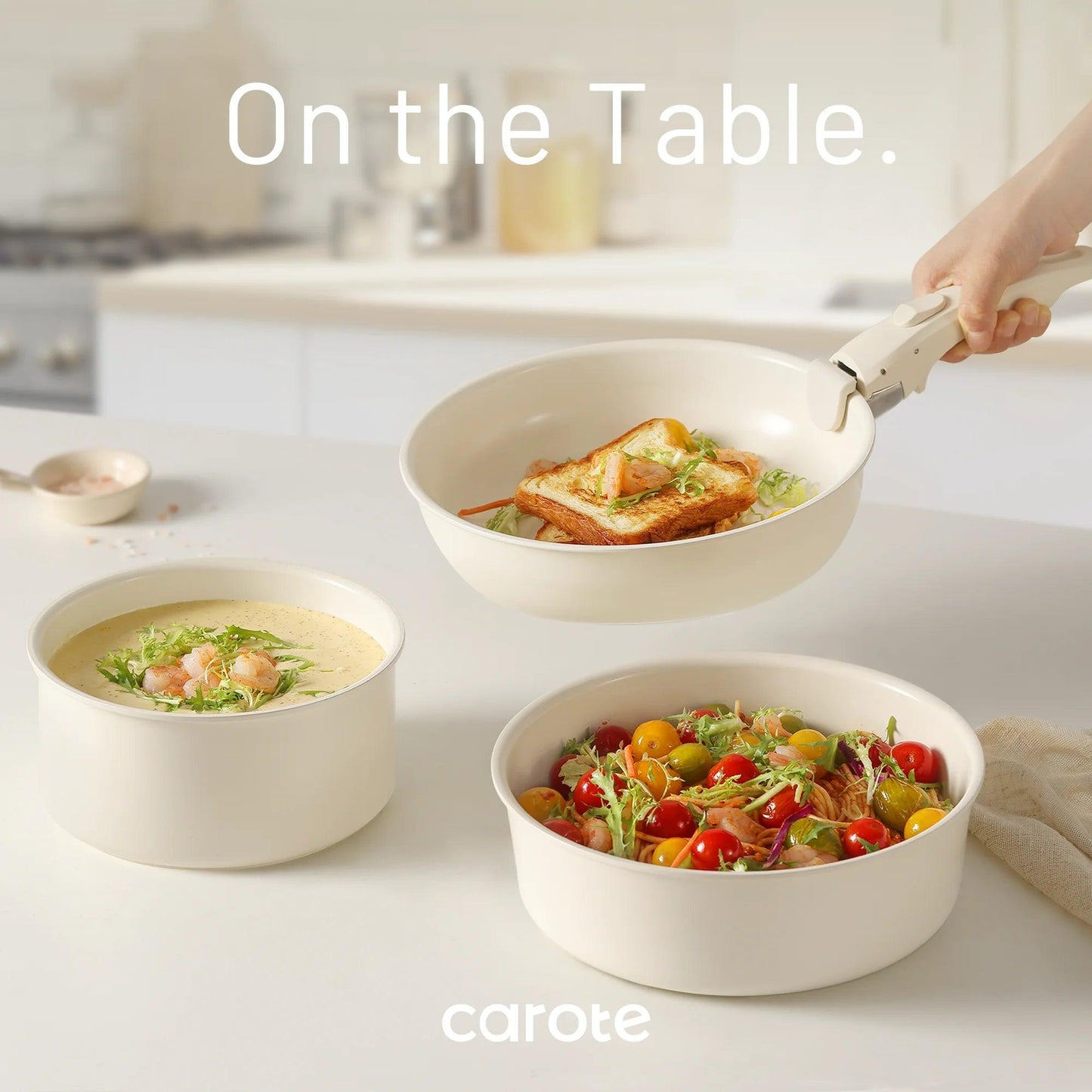Ceramic Cookware Set with Detachable Handle 14-Piece - District Goods