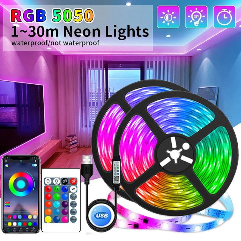 5050 RGB LED Strip Lights with APP Control - District Goods