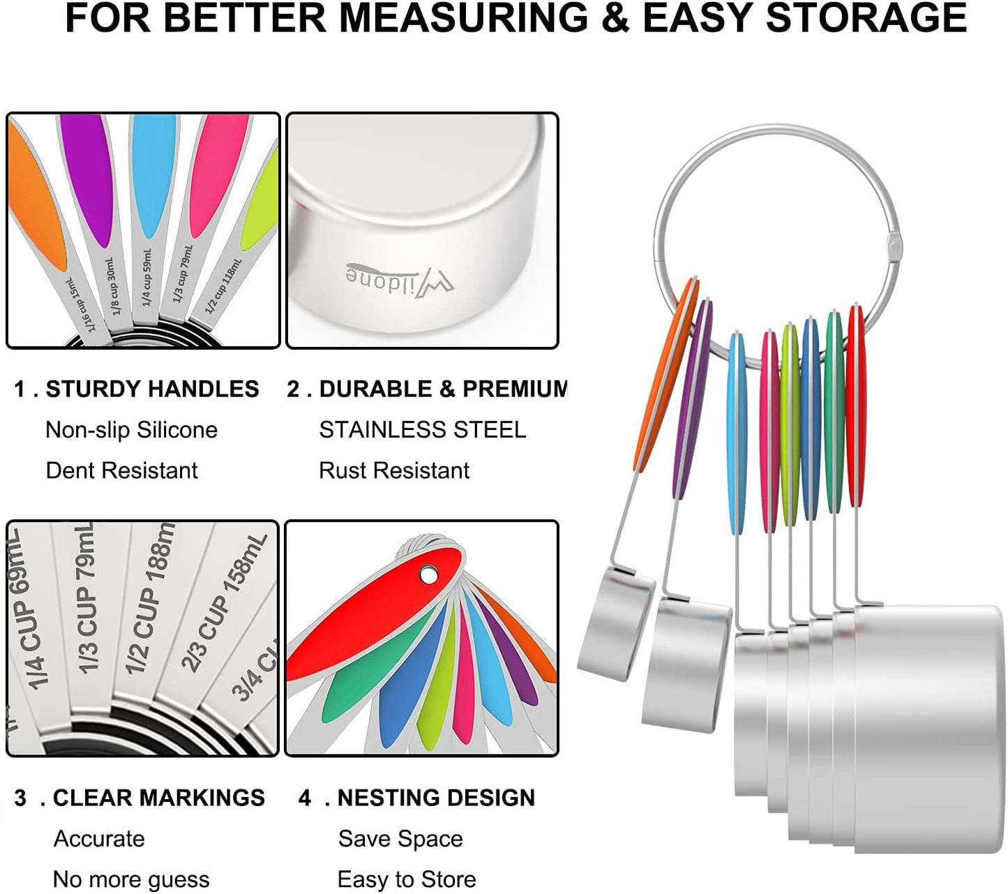 Stainless Steel Measuring Cups and Spoons Set - District Goods