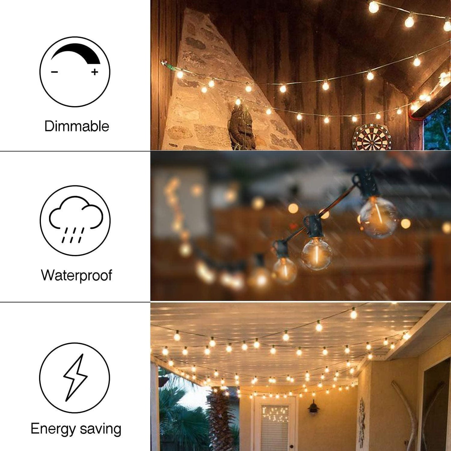 Outdoor Globe String Lights With Bulbs - District Goods