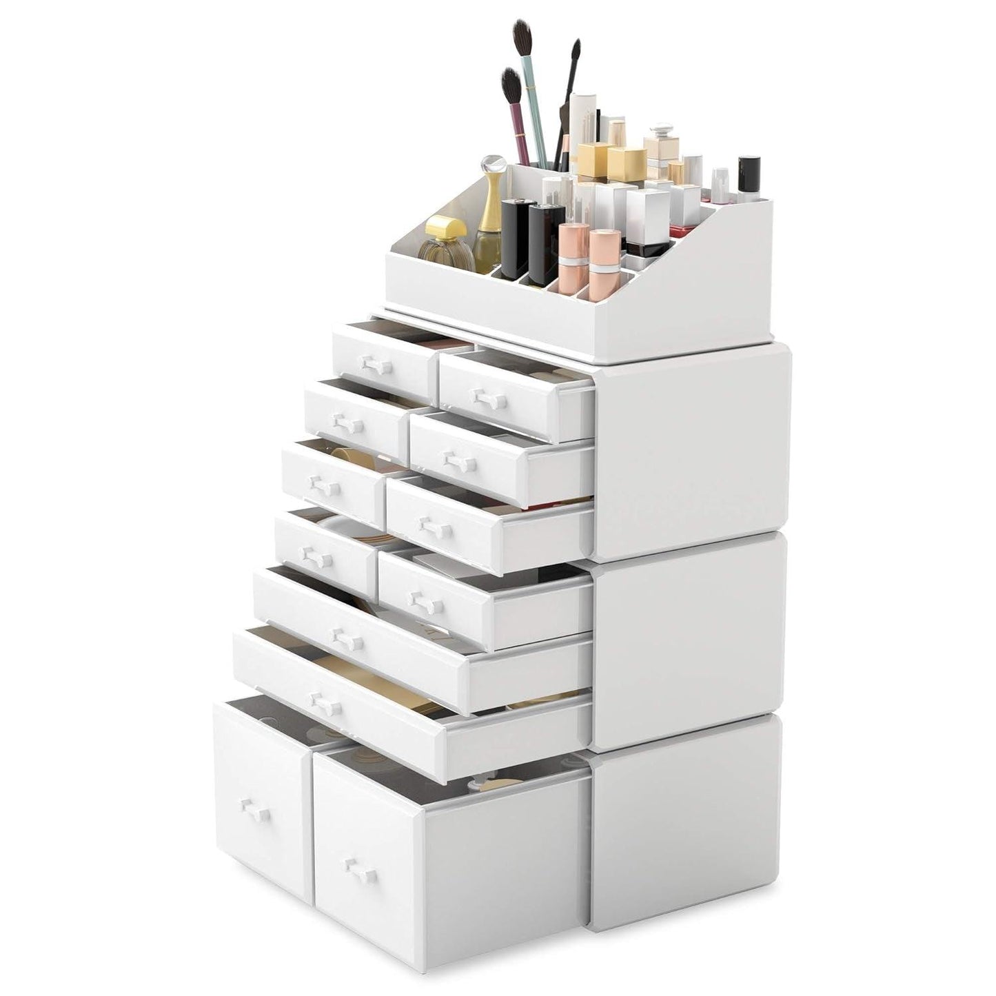 White Makeup Cosmetic Organizer - District Goods