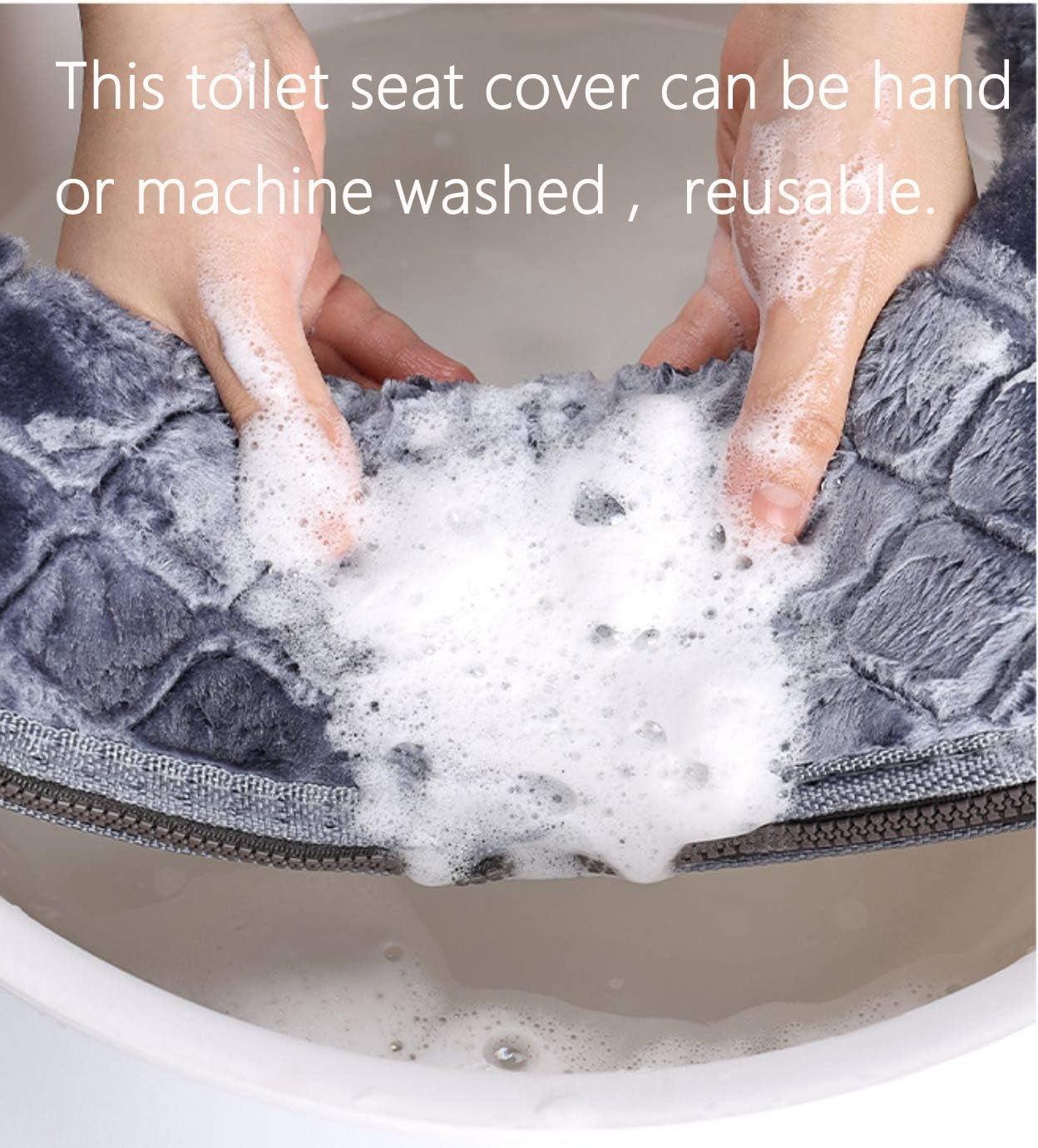 Brown Washable Cloth Toilet Seat Cover Pads - District Goods