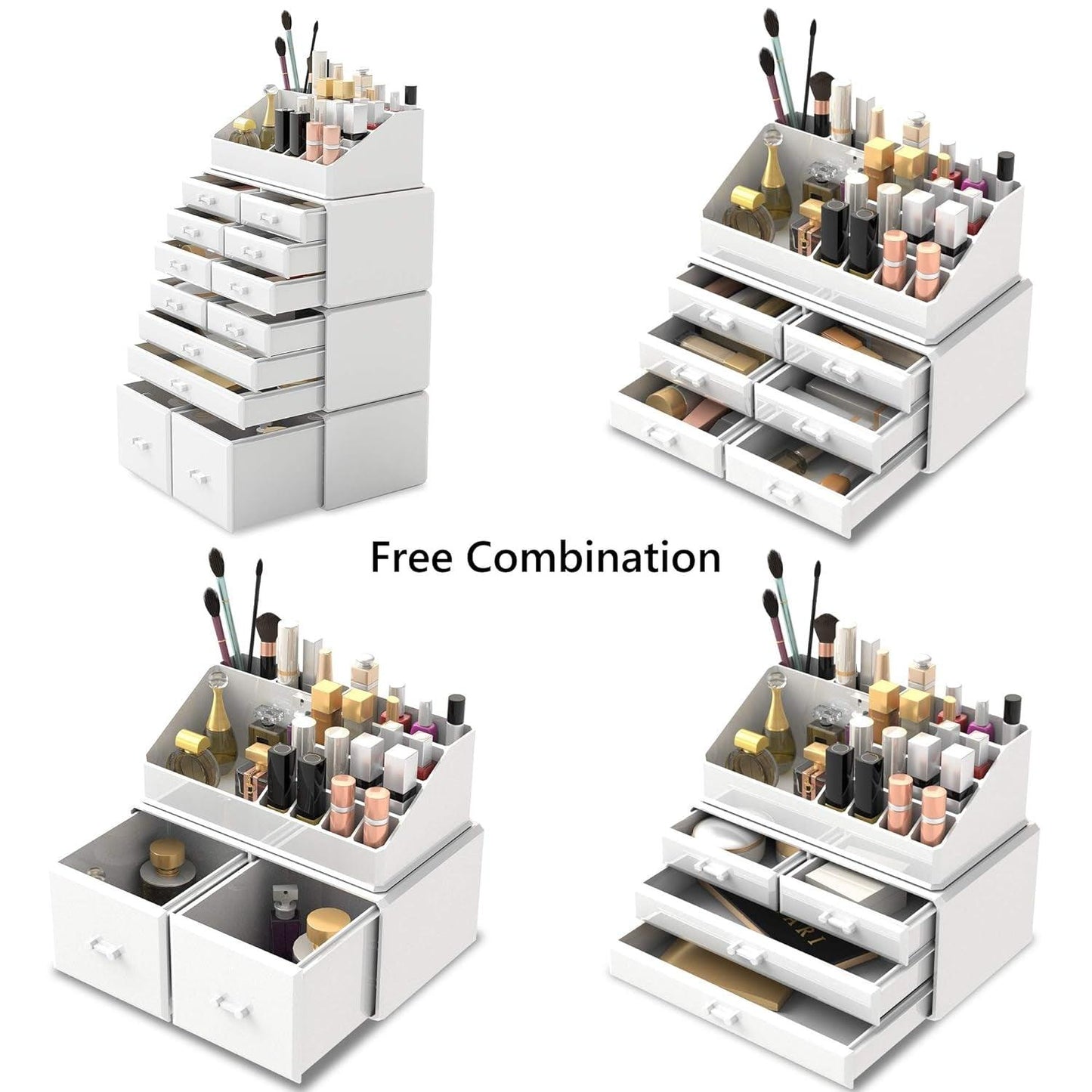 White Makeup Cosmetic Organizer - District Goods