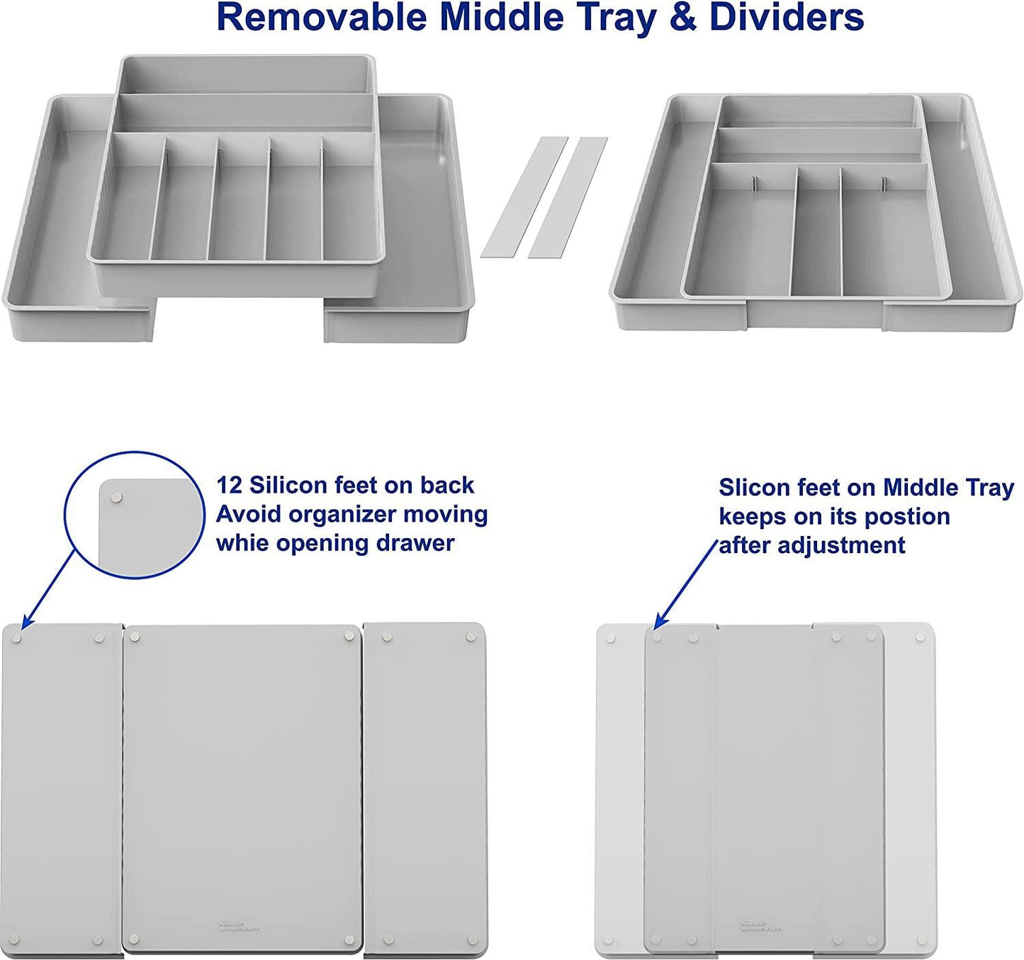 Expandable Kitchen Drawer Flatware Organizer - District Goods