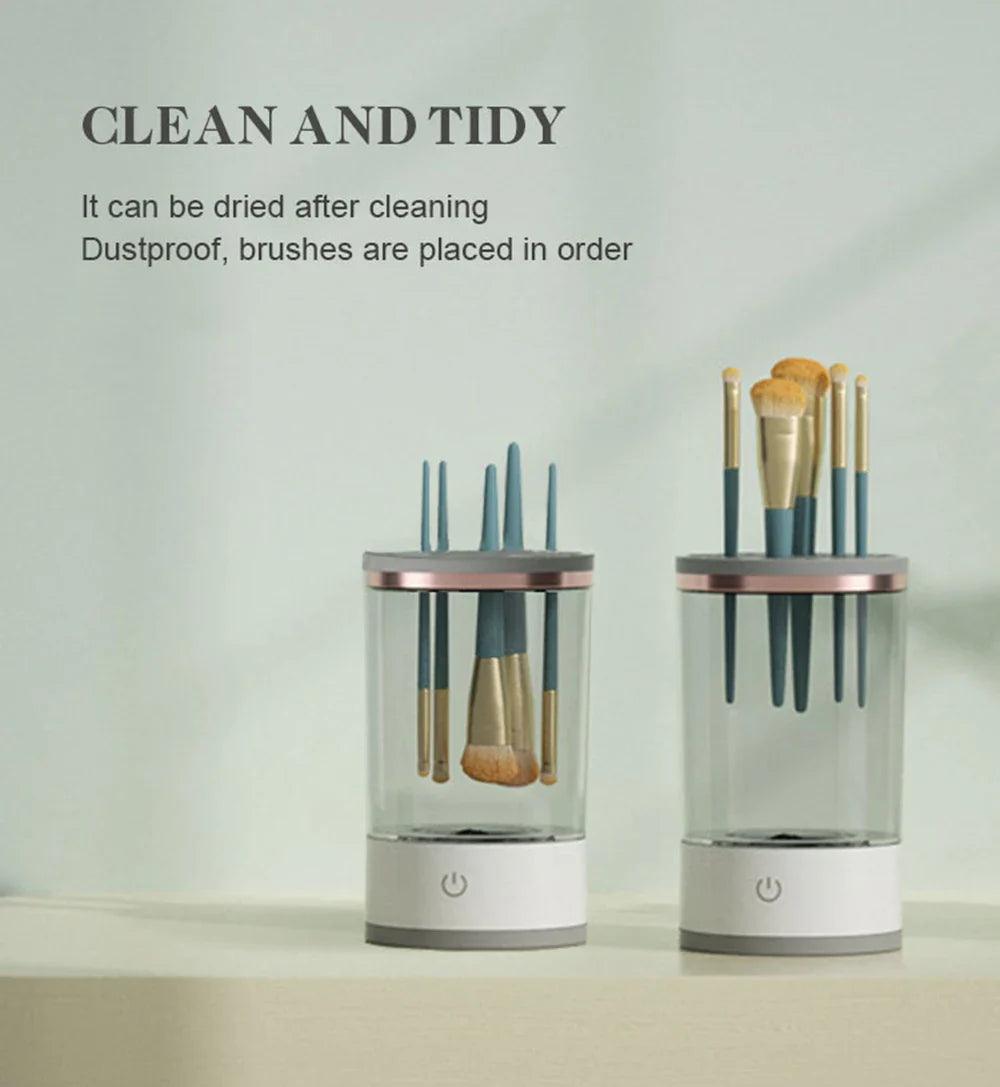 Electric Makeup Brush Cleaner with Automatic Cleaning and Fast Drying Function - District Goods