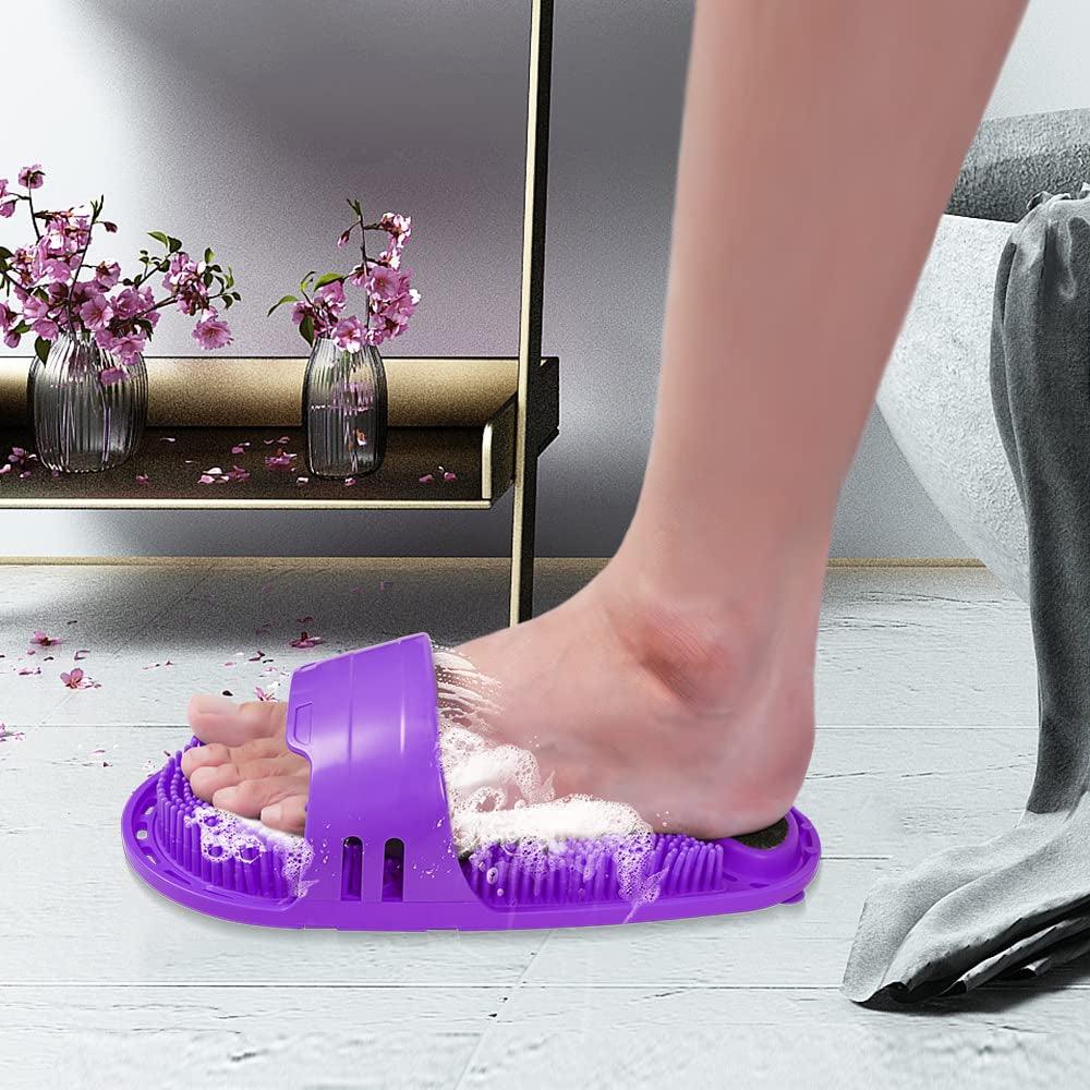 Silicone Shower Foot Scrubber with Soft Bristles and Non-Slip Suction Cups - District Goods