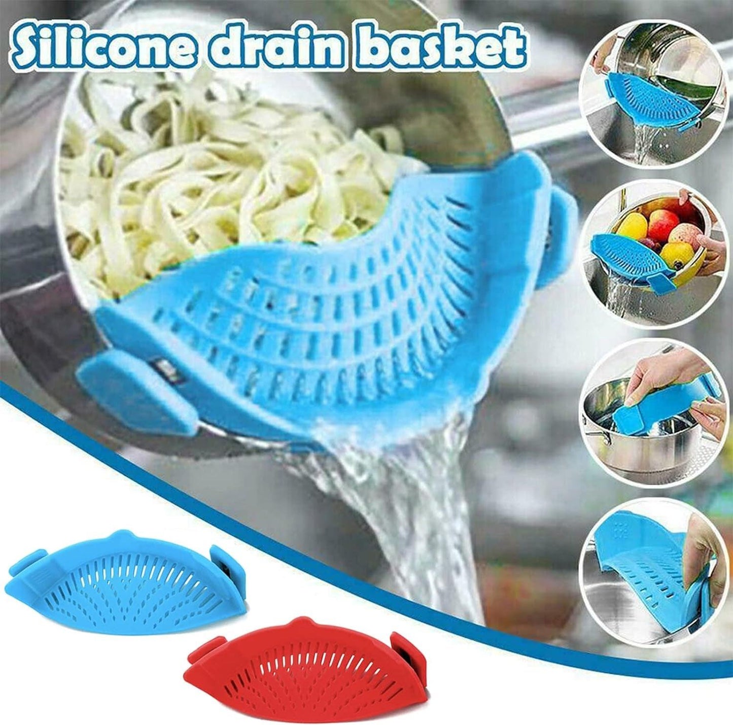 Clip-On Silicone Pot Strainer Set - District Goods