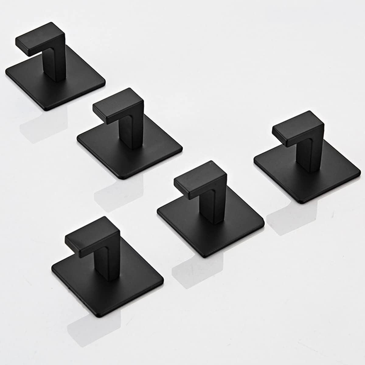 Stainless Steel Square Coat Hook Set, - District Goods