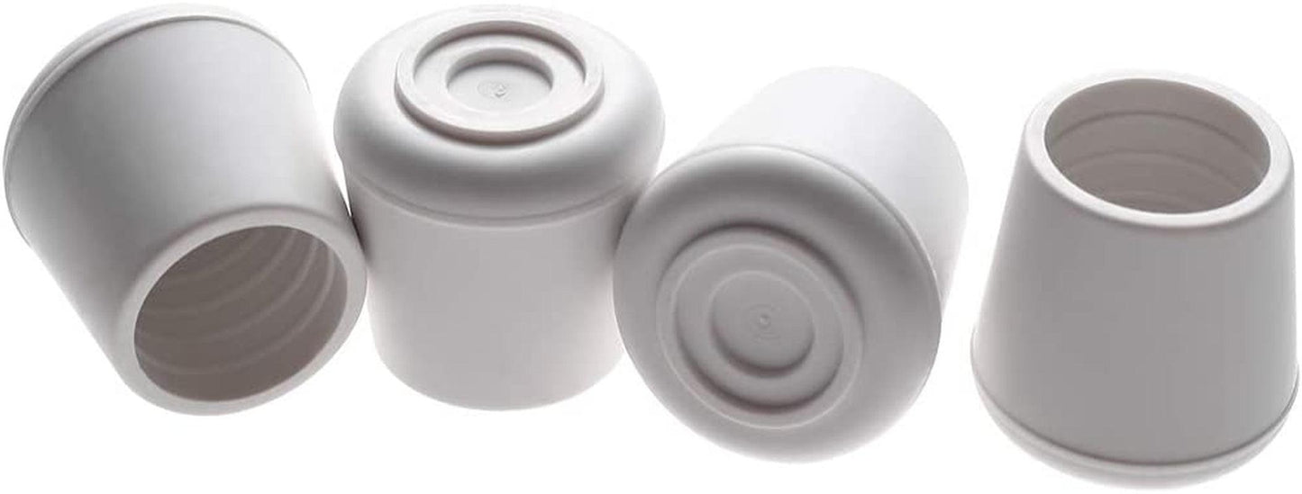 White Non-Slip Rubber Chair Leg Tips Caps - 16 pack - District Goods