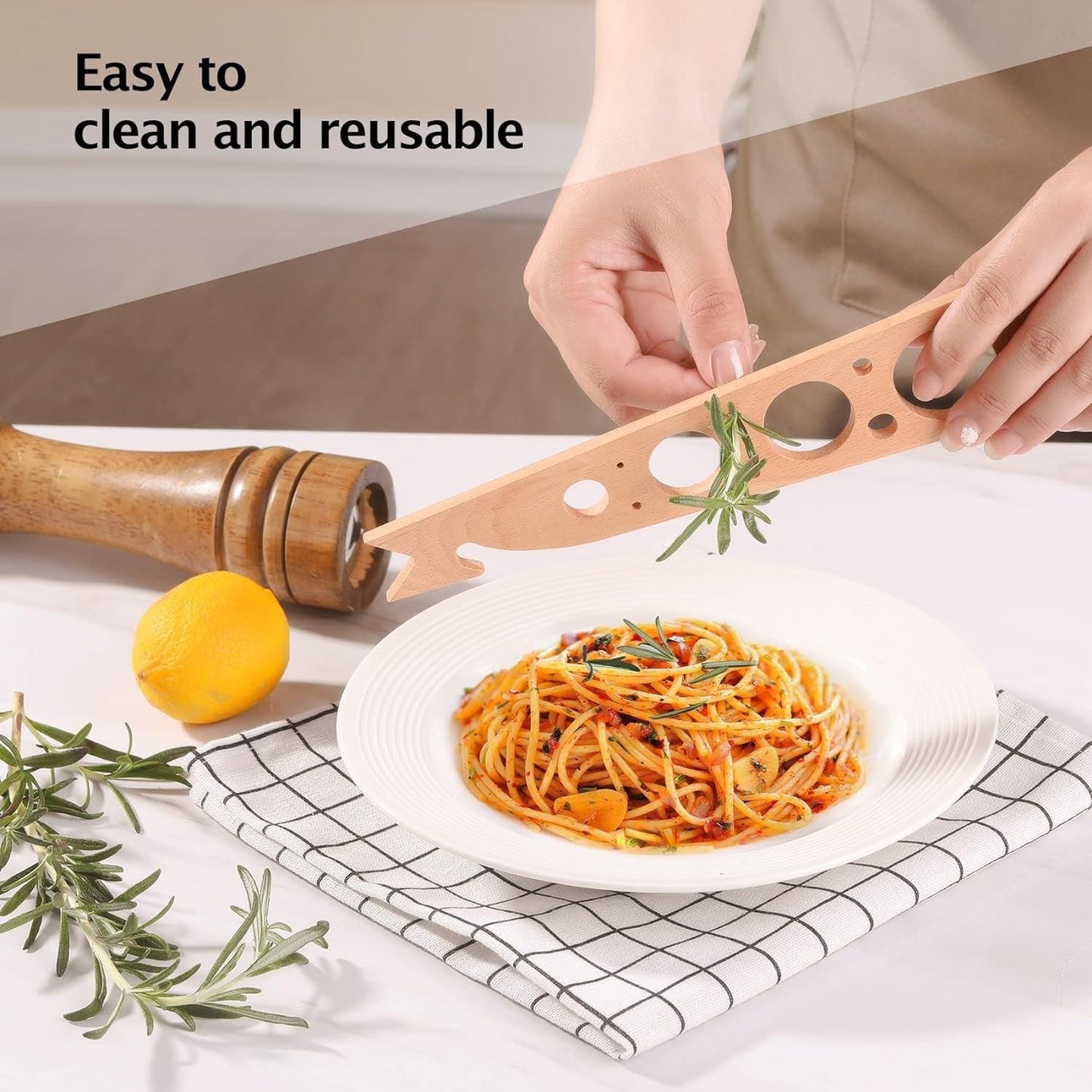 Wooden 3-in-1 Kitchen Tool Set for Pasta, Herbs, and Oven Rack - District Goods