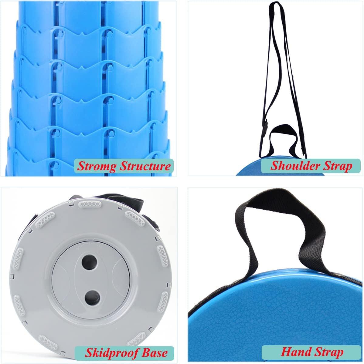 Portable Collapsible Stool with Adjustable Height - District Goods