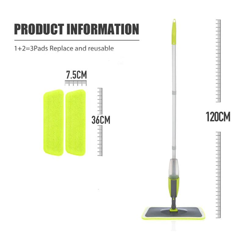 Rotating Spray Mop Broom Set with Reusable Microfiber Pads - District Goods