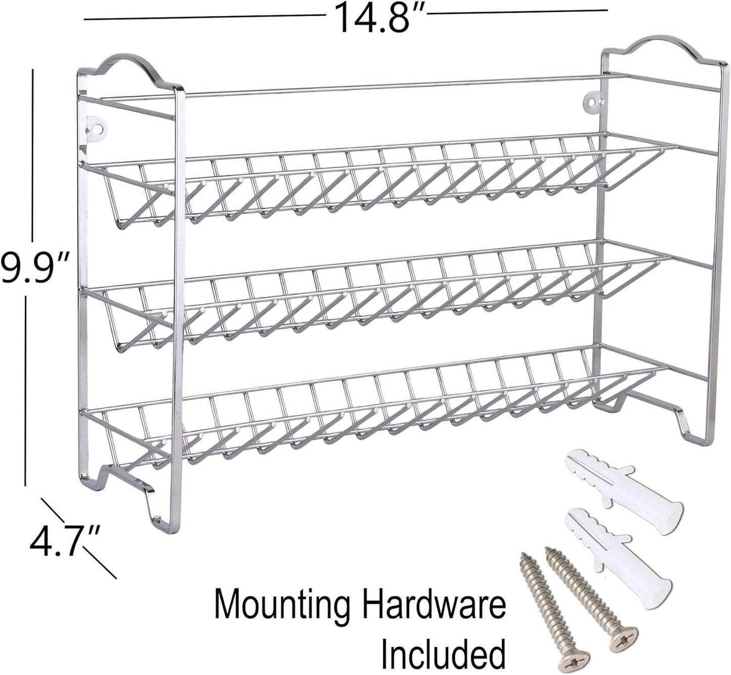 Spice Rack Organizer Set with 24 Glass Spice Jars - District Goods
