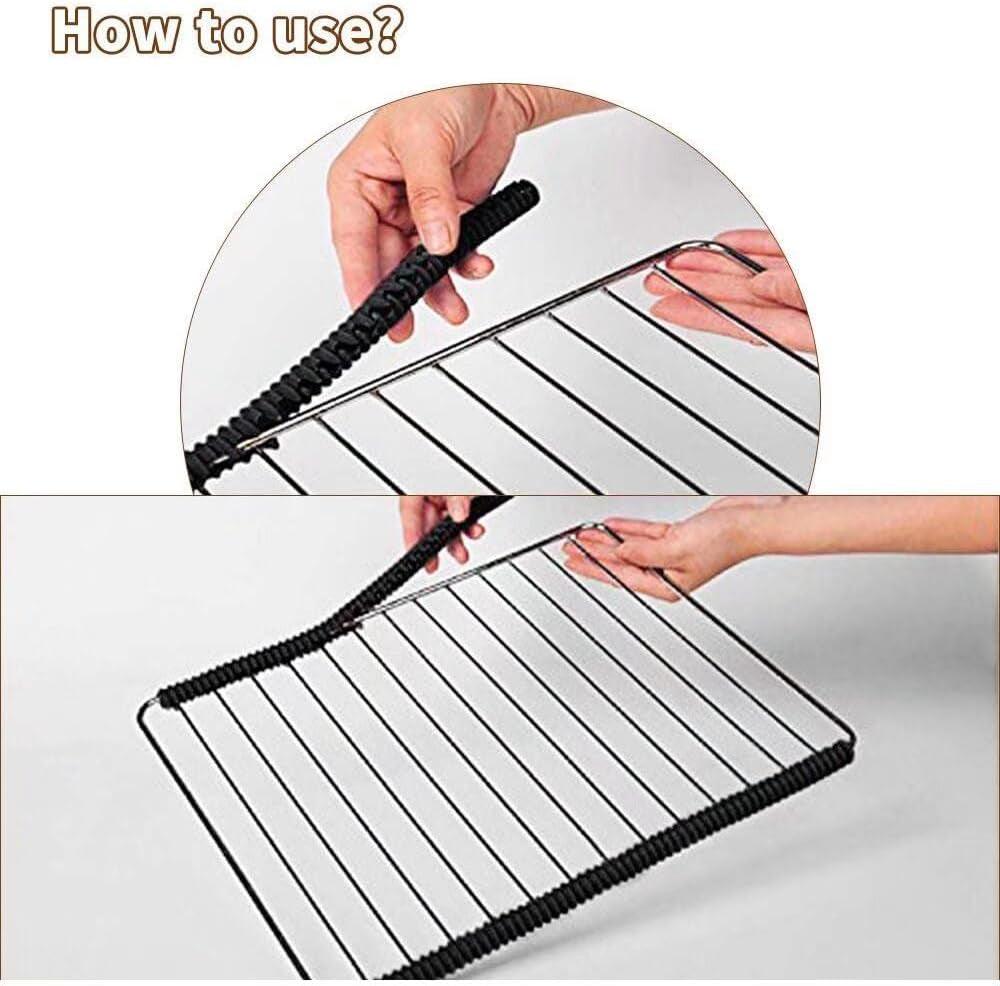 Heat Resistant Silicone Oven Rack Guards - 14 Inch Long, 4 Pack - District Goods