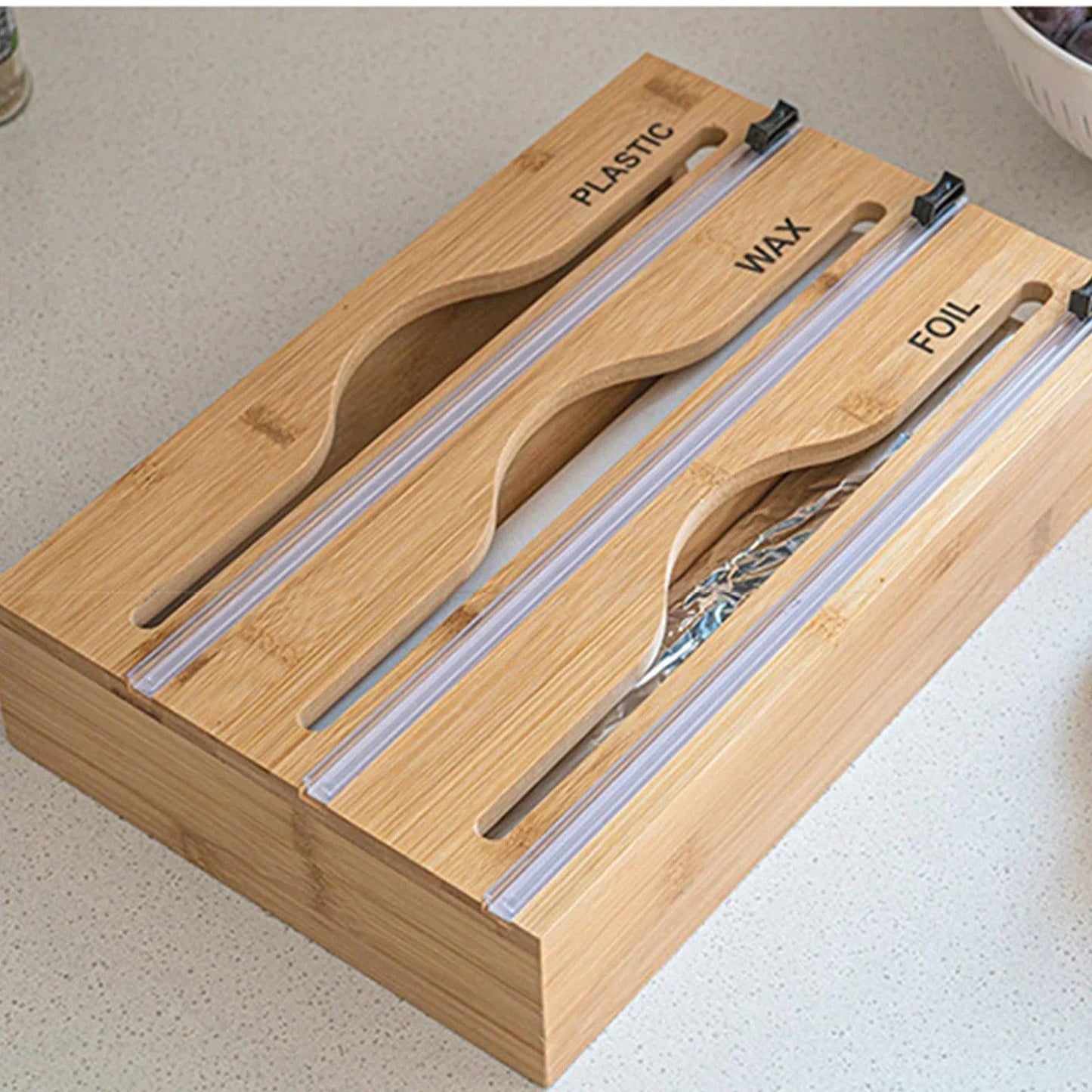 Wall Mounted Wooden Cling Film Cutter - District Goods