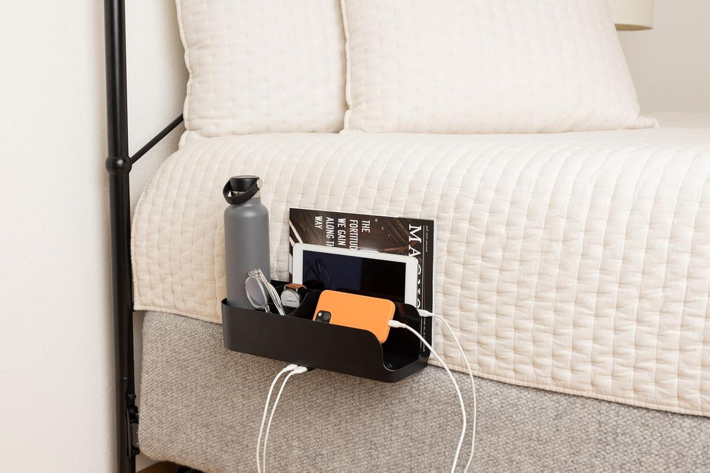 Bedside Perch with USB-C Charging Ports and Organizer - District Goods