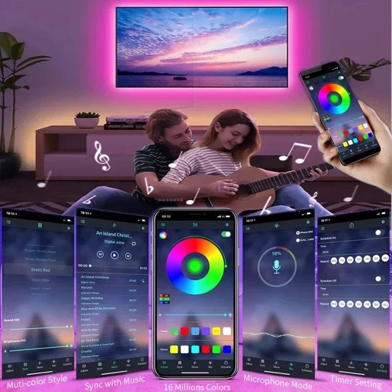5050 RGB LED Strip Lights with APP Control - District Goods