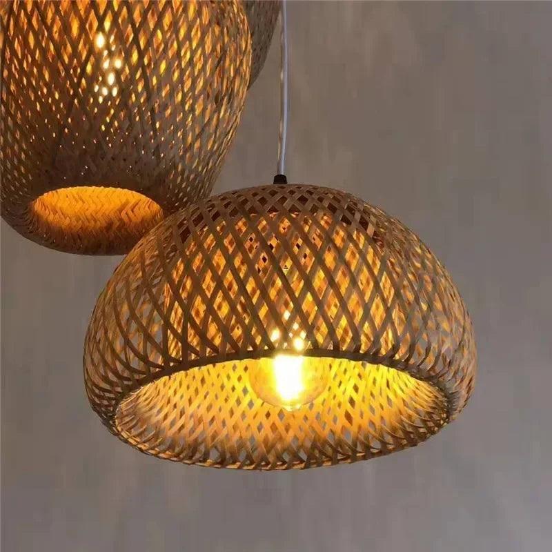 Handmade Bamboo Lustre Chandelier Pendant Light - District Goods