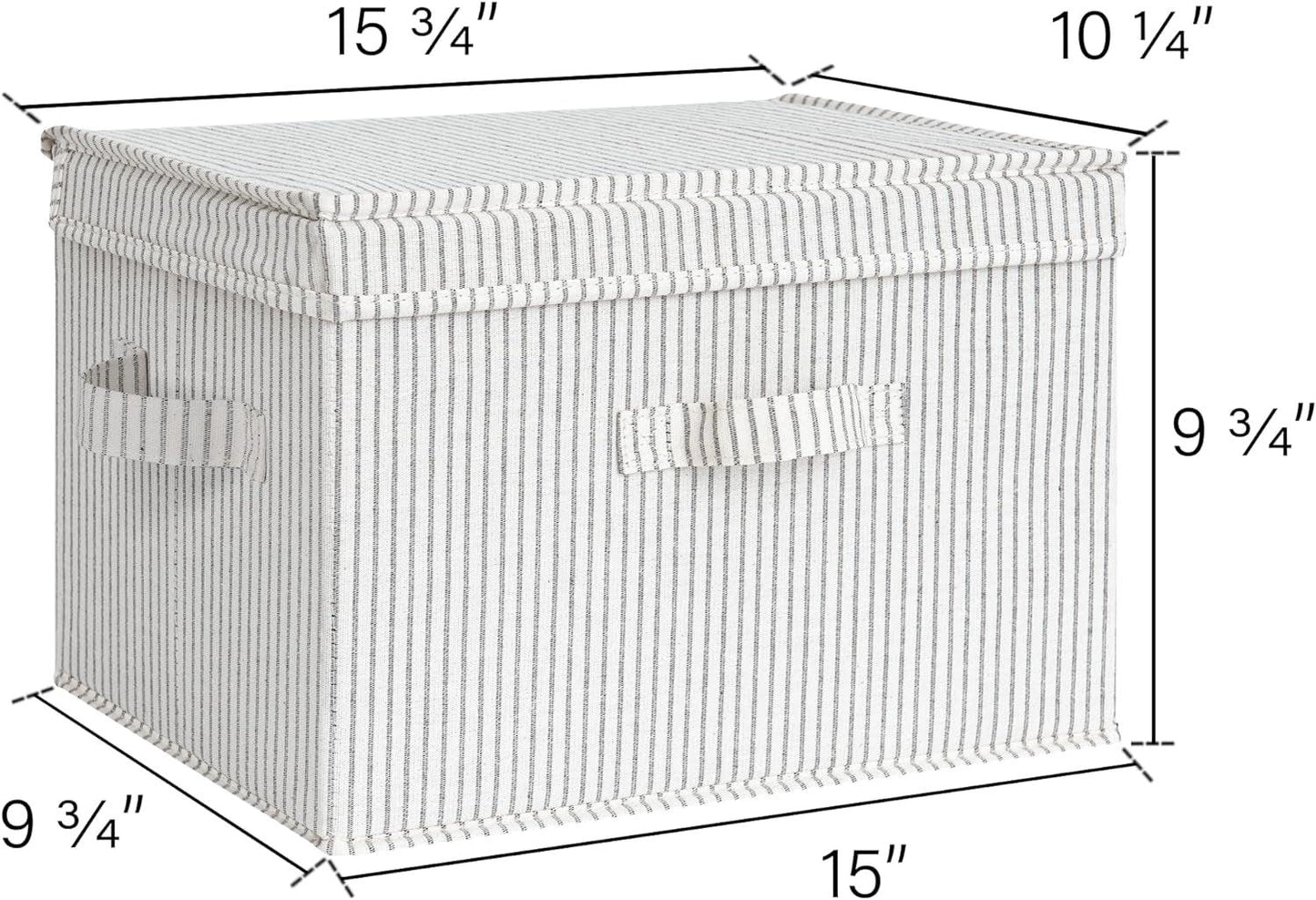 Large Decorative Storage Boxes with Lid and Handles - District Goods