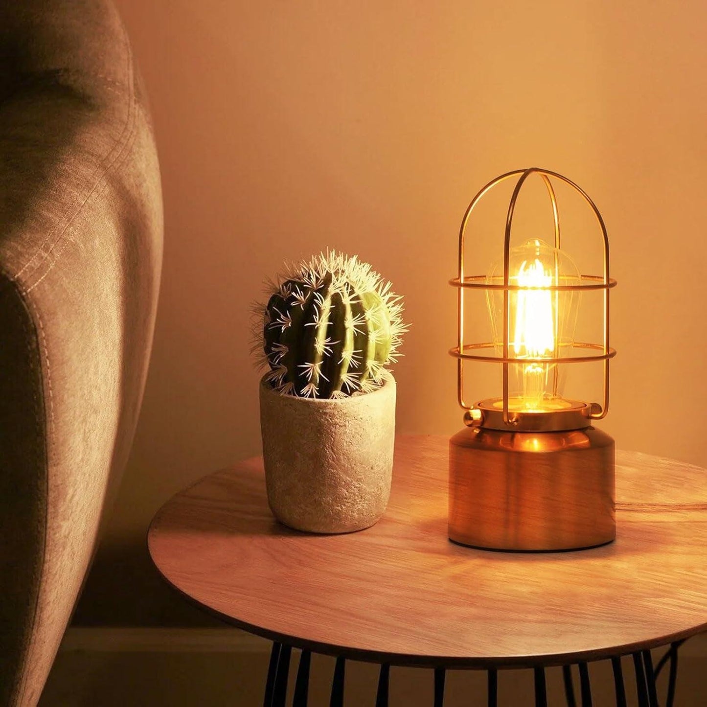 Haian Small Touch Gold Table Lamp - District Goods