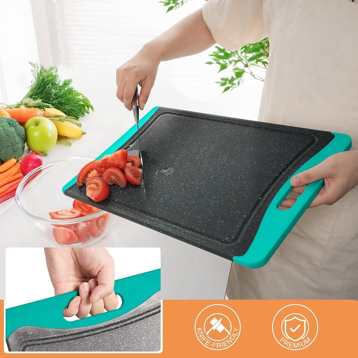 Set of 3 Extra Large Plastic Cutting Boards - District Goods
