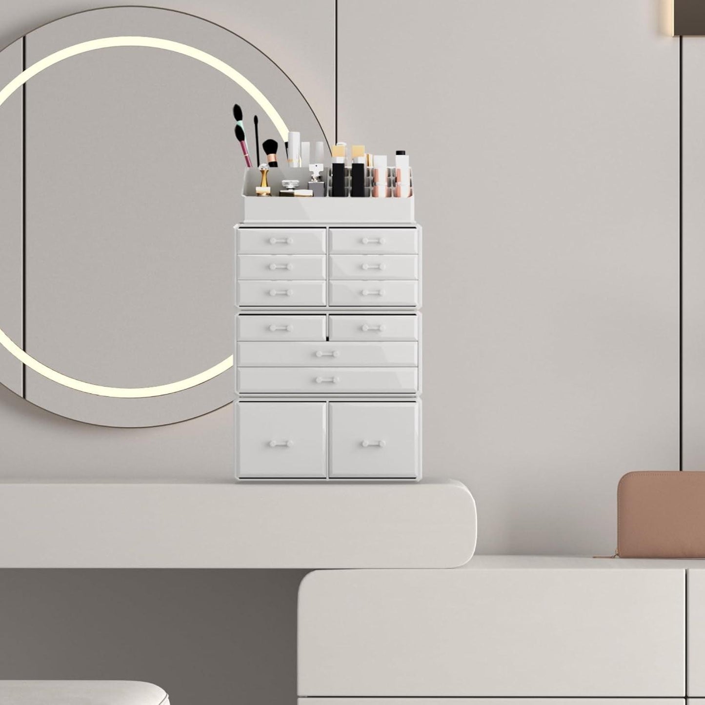 White Makeup Cosmetic Organizer - District Goods