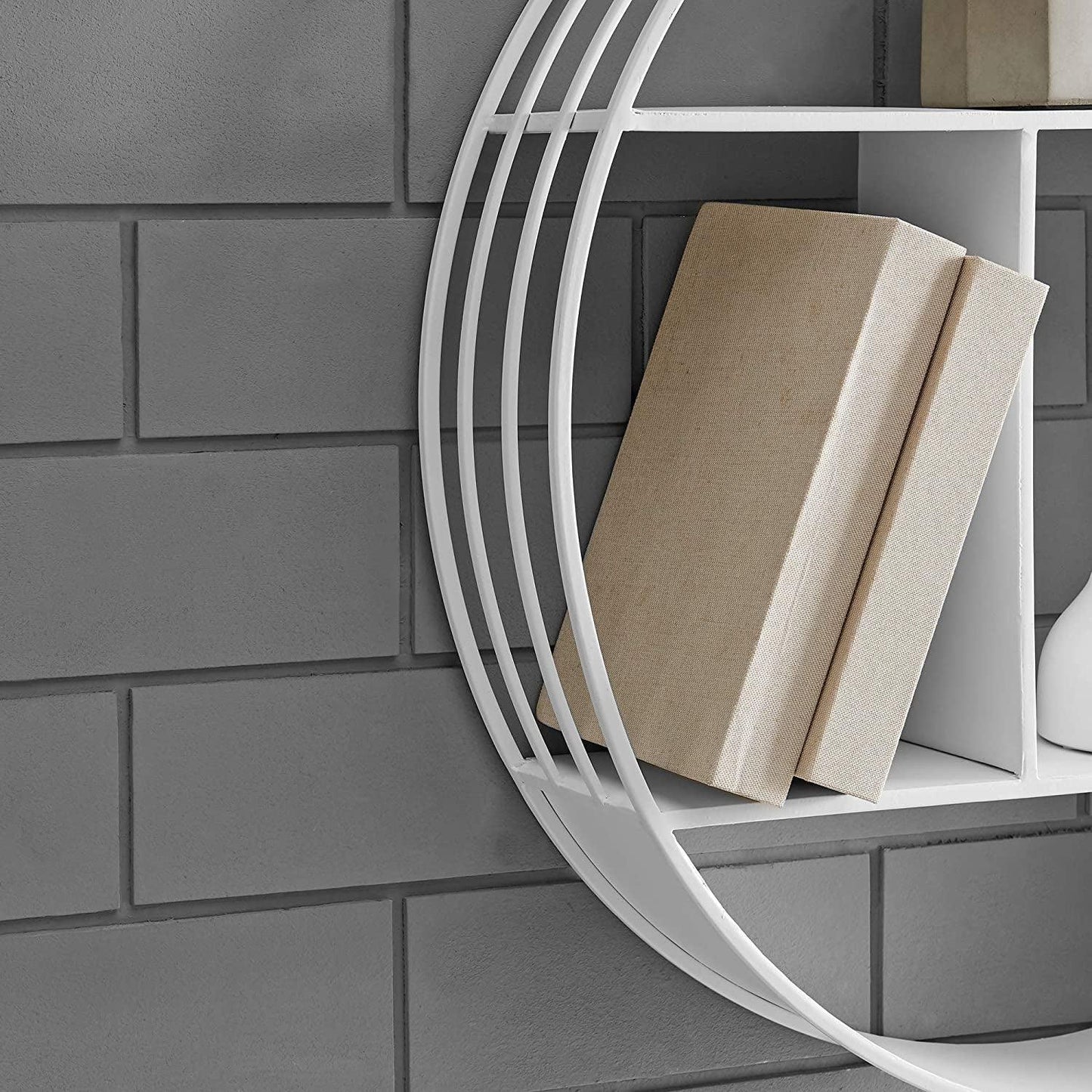 Round 3 Tier White Brody Wall Shelf - District Goods