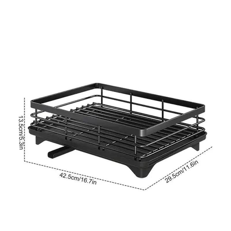 Kitchen Dish Drying Rack with Drain Basket and Drainboard - District Goods
