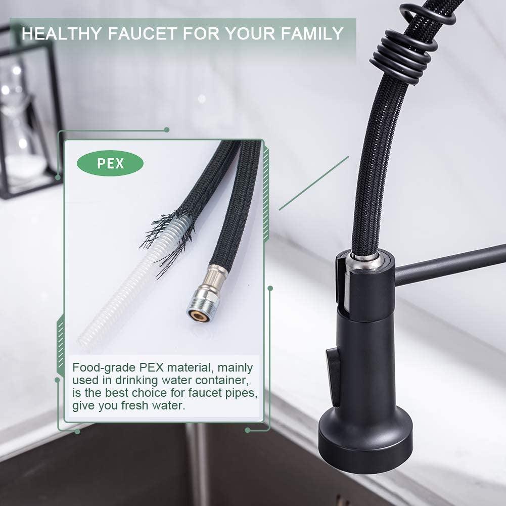 Commercial Stainless Steel Kitchen Faucet with Pull Down Sprayer - District Goods