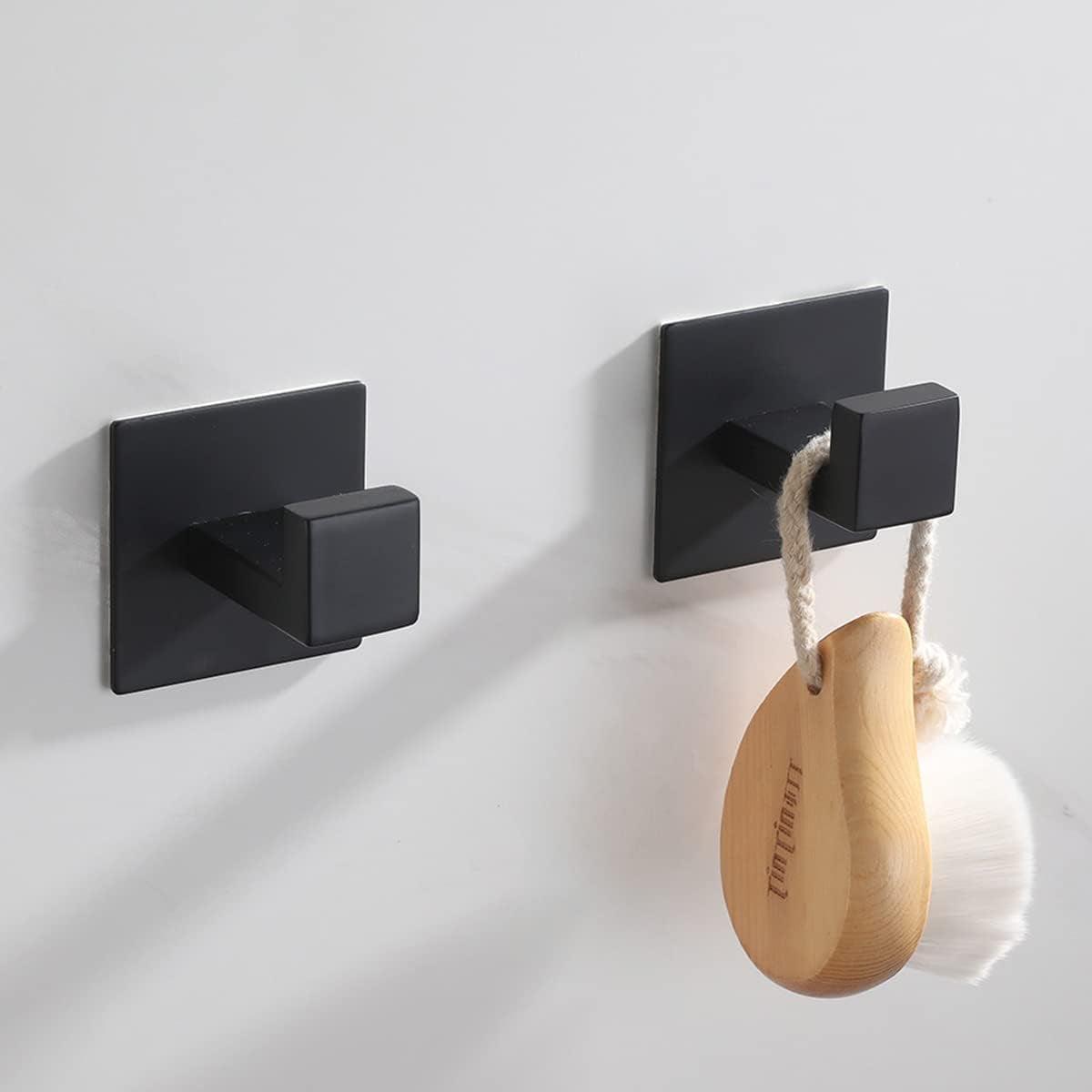 Stainless Steel Square Coat Hook Set, - District Goods