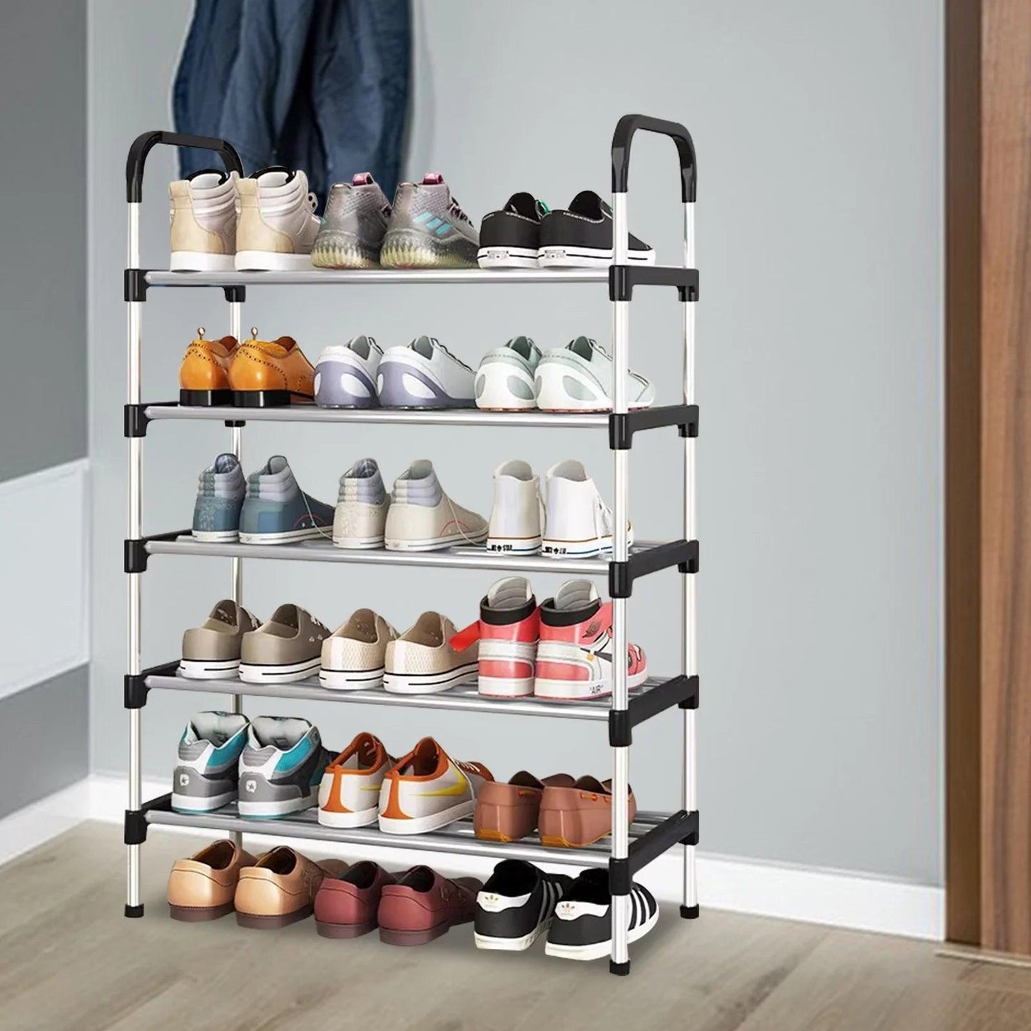 Stackable Metal Shoe Rack Organizer - District Goods