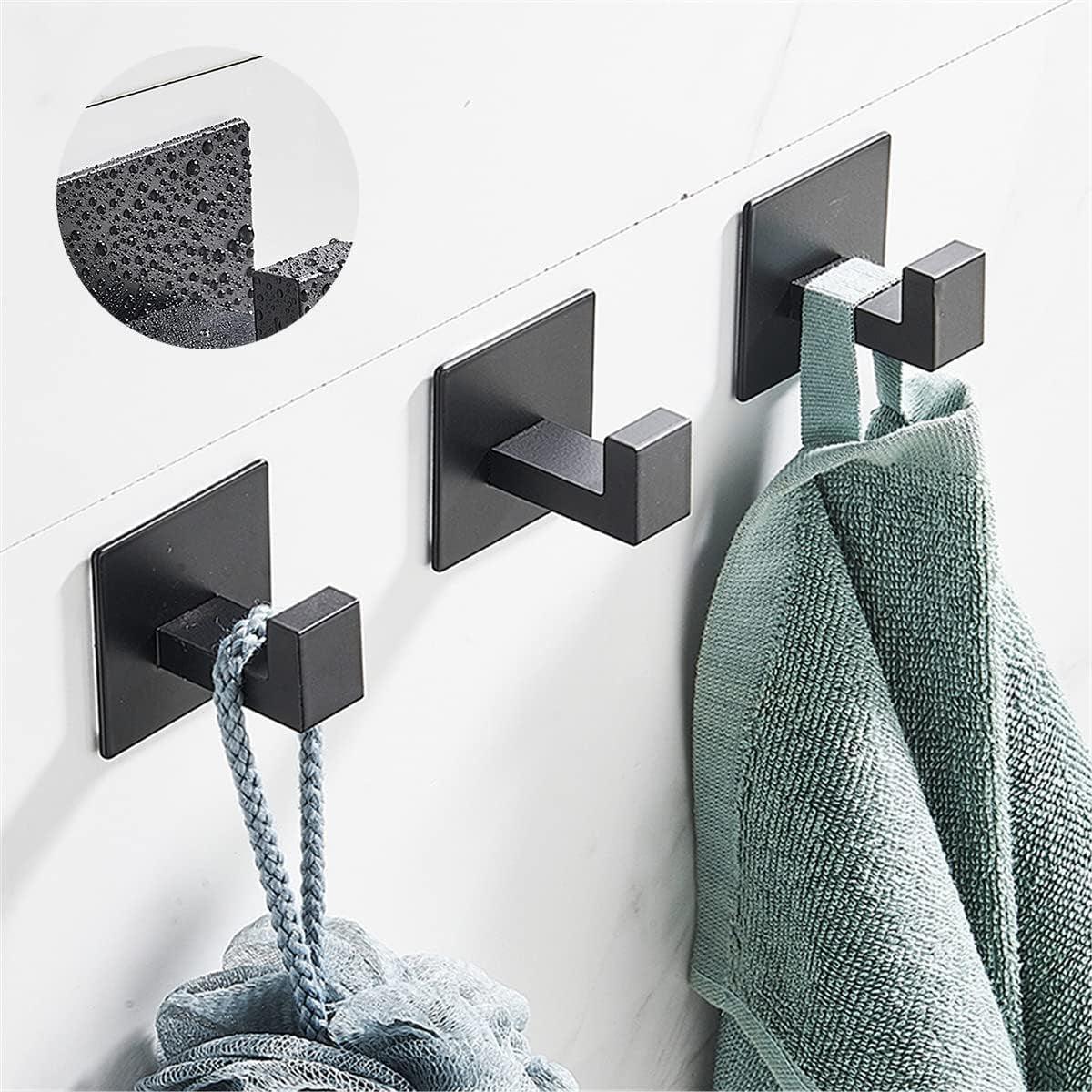 Stainless Steel Square Coat Hook Set, - District Goods