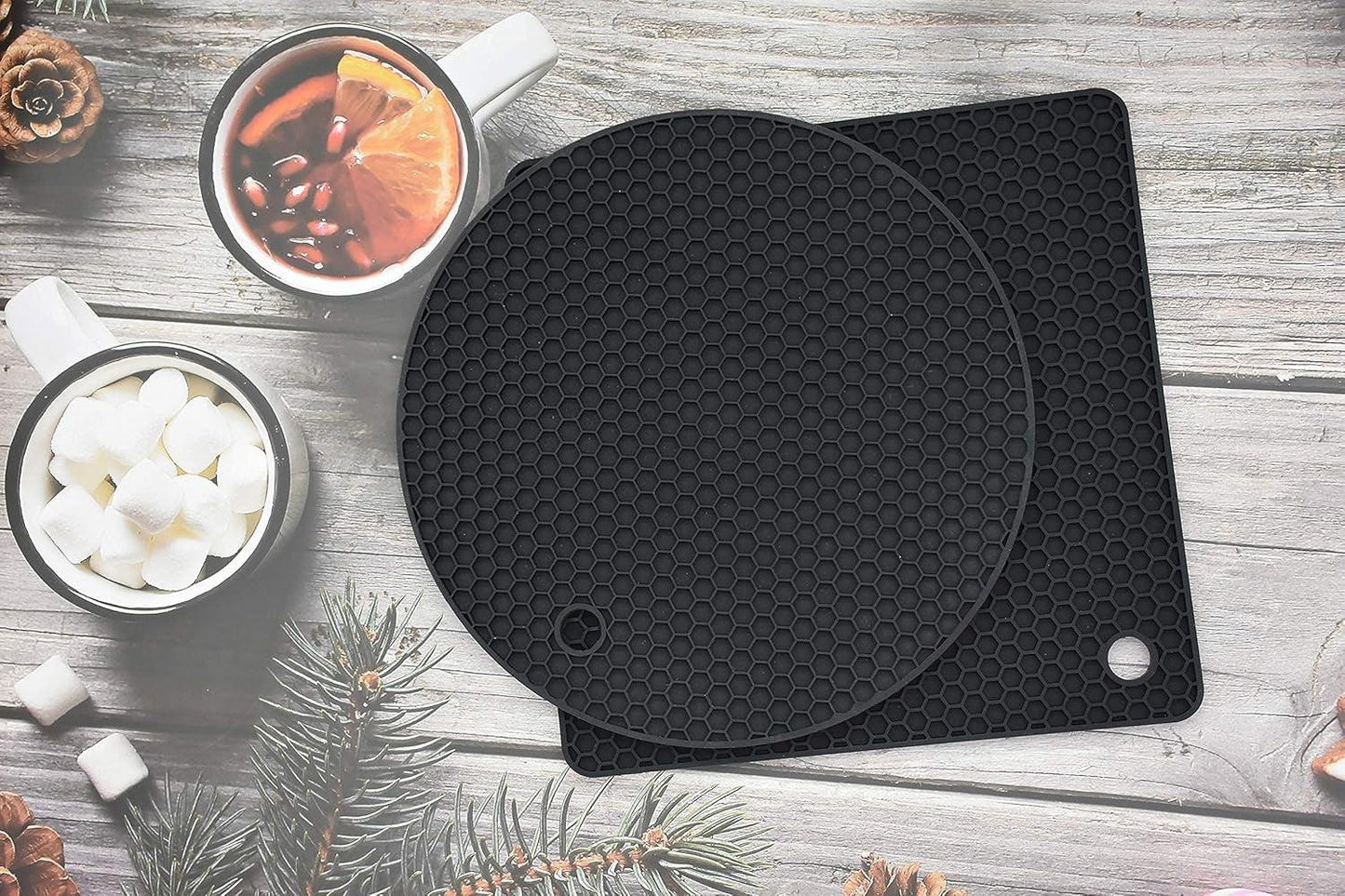 Silicone Trivet Pot Mats Non-Slip Heat Resistant Kitchen Hot Pads - District Goods