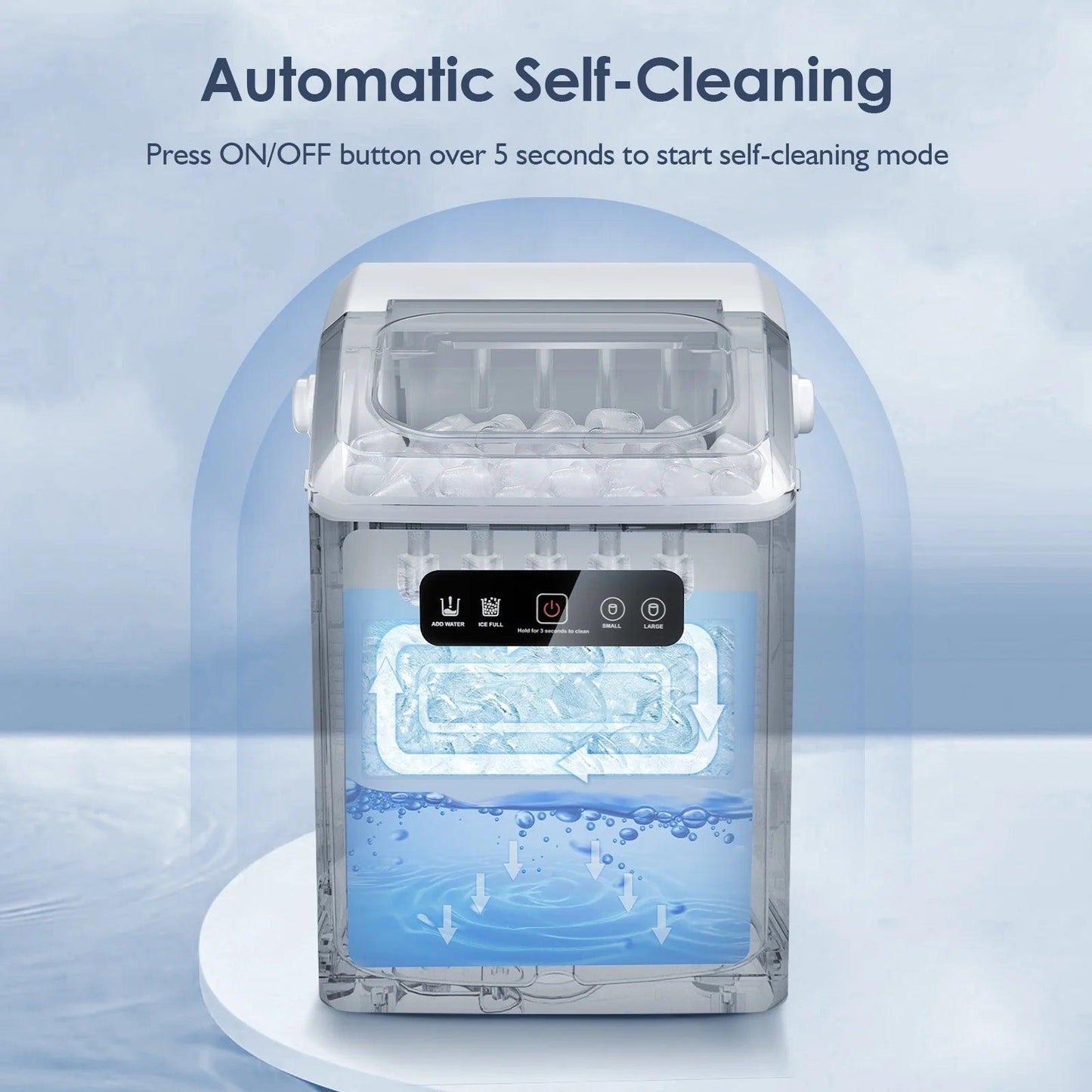 Portable Countertop Ice Maker with Self-Cleaning Function - District Goods